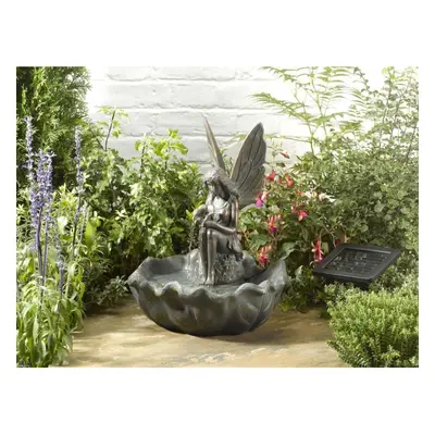 Solar Powered Garden Fairy Leaf Water Feature Bronze Effect 1170341RL