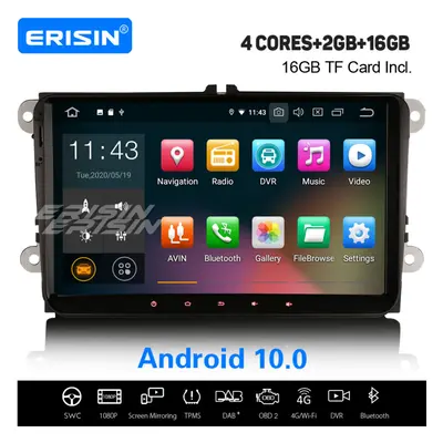 9" Android 10.0 Car Stereo DAB+ GPS For VW Passat CC Caddy Golf 5/6 Tiguan Jetta EOS Skoda Seat