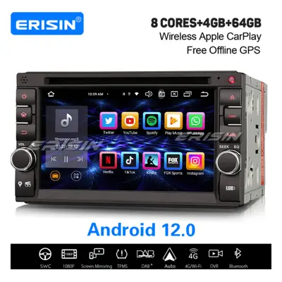 8-Core Android Universal Double 2Din Car Stereo For Nissan 4GB+64GB Satnav DAB+ Wireless CarPlay