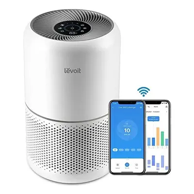 Smart Air Purifier for Home Bedroom H13 HEPA Air Filter with Real Time Air Quality Sensor Remove