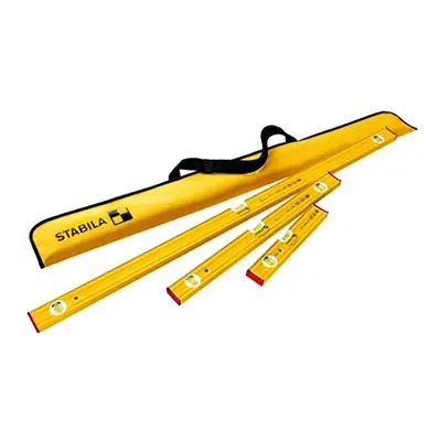 STABILA Pro Set AS 4-Piece Spirit Level Set: cm / cm / cm / Bag, Reinforced Aluminium Profile, I