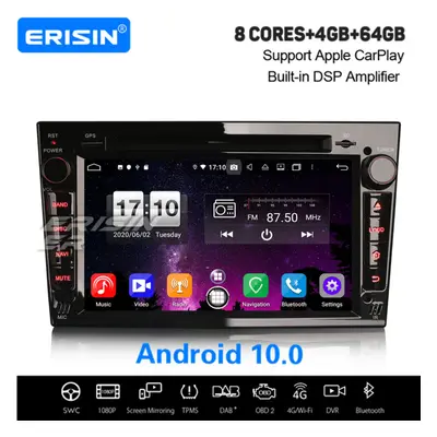 8-Core DSP GPS Android 10.0 Car Stereo CarPlay DAB+ Opel Vauxhall Corsa Zafira Vivaro Meriva Ast