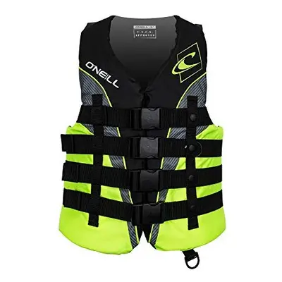 O'Neill Men'S Superlite Uscg Life Vest,Black/Lime/Smoke:Lime,4Xl