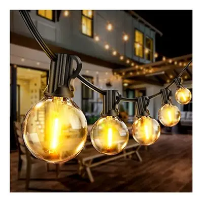 Outdoor String Lights Mains Powered 100FT30M G40 Garden Festoon Lights with Shatterproof LED Bul