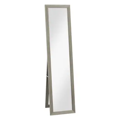 HOMCOM Full Length Mirror Farmhouse Wall Mirror Hanging Freestanding Grey