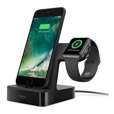 Belkin PowerHouse 3.4 A Charge Dual Docking Station for Apple Watch + iPhone with 1.2 m Charging