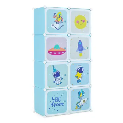 Portable Children's Wardrobe 8-Cube Baby Closet Dresser Children's Storage Organiser