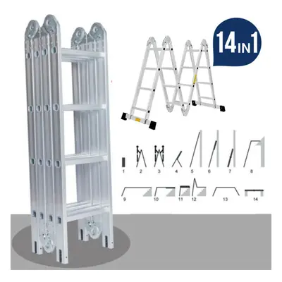 4.7M Aluminium Ladder Multi-Purpose Extendable Folding Steps