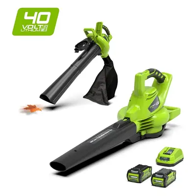 Greenworks Cordless Leaf Blower and Vacuum in GD40BVK2X