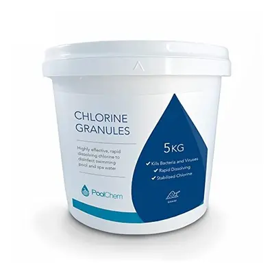 PoolChem - Chlorine Granules 5kg - Chlorine Granules for hot tubs, spa and swimming pools.