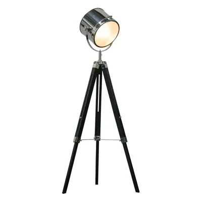 HOMCOM Industrial Style Adjustable Tripod Floor Lamp, Searchlight Reading Lamp