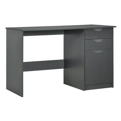 HOMCOM Computer Desk w/ Drawers Modern Writing Workstation for Home Office Grey