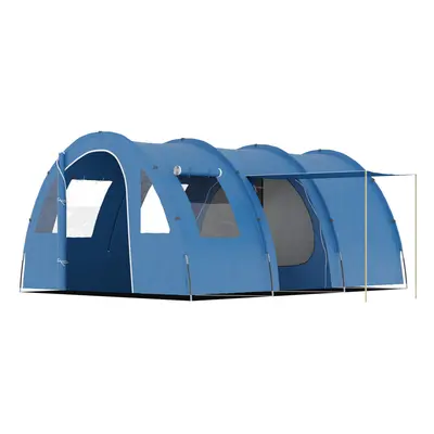 Outsunny Man Family Tent Camping Tent with Two Room, Floor & Carry Bag