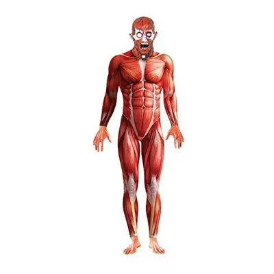 Large Men's Anatomy Costume - anatomy costume fancy man second skin dress halloween mens muscle 