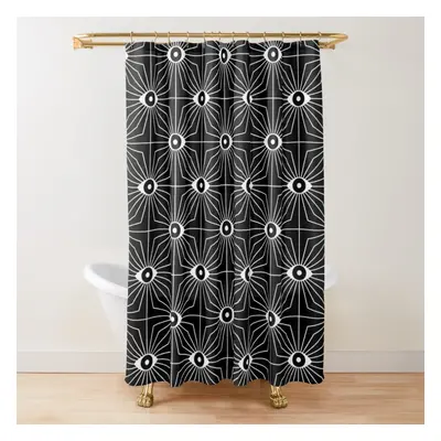 Shower Curtains Electric Eyes - Black and White for Bathroom Decor 72x72 inches