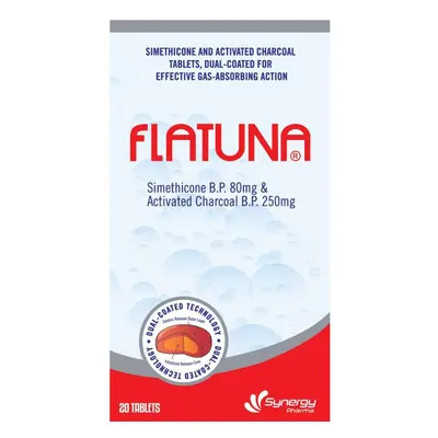 Flatuna Dual Coated Tablets - 20's | Fast Relief from Gas & Bloating, Supports Digestive Comfort