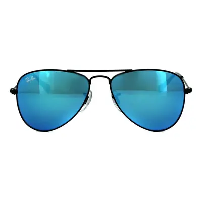 Ray-Ban Junior Sunglasses 201/55 Black Blue Flash Mirror