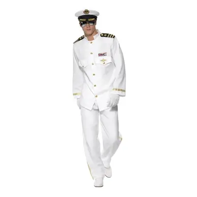 Smiffy's Adult Men's Captain Deluxe Costume, Jacket, Trousers, Cap And Gloves