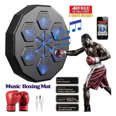 Boxing Machine Wall Mounted, Smart Music Boxing Equipment Punching Pads With LED Light, Electron