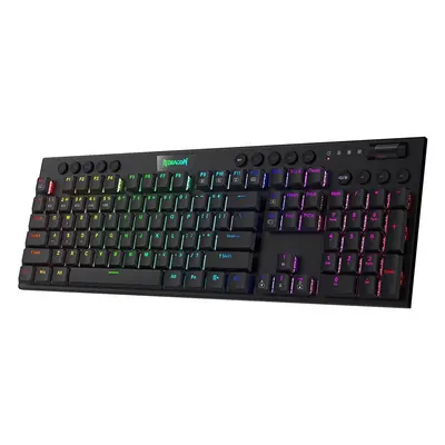 Redragon K618 Horus Wireless RGB Mechanical Keyboard, Bluetooth/2.4Ghz/Wired Tri-Mode Ultra Thin