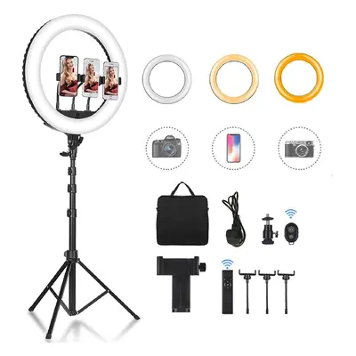 CXYP inch Dimmable LED Ring Light Kit, 3200K-6000K Ring Light with Tripod Stand, Phone Holder, H