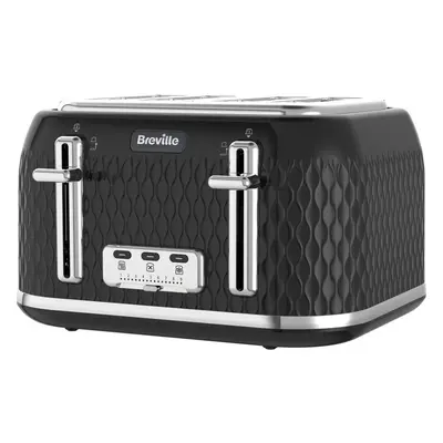 BREVILLE Curve VTT786 4-Slice Toaster, Black