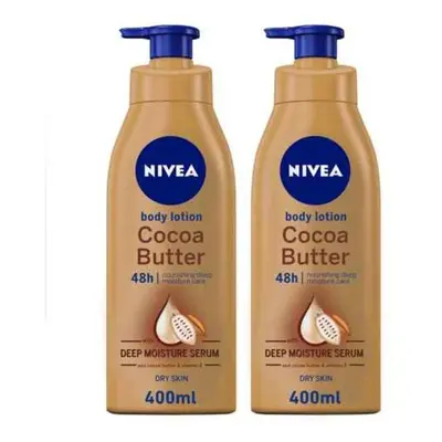 NIVEA Hydrating Body Lotion Moisturizer Cocoa Butter Vitamin E 400ml Pack of