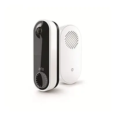 Arlo Essential Wireless Video Doorbell & Chime Bundle, 1080p HD doorbell camera HD, 2-Way Audio,