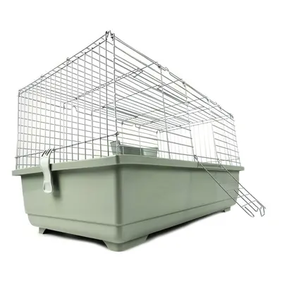 Indoor Rabbit Cage 100cm Silver/Beige Single Tier Bunny Guinea Pig