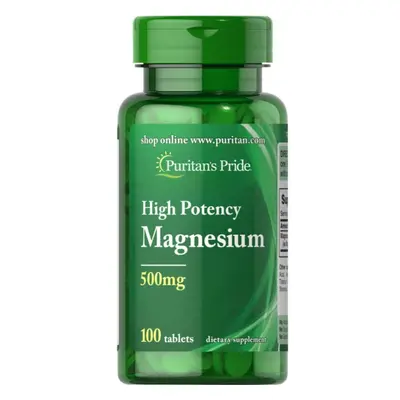 Puritan's Pride High Potency Magnesium 500mg Tablets 100's