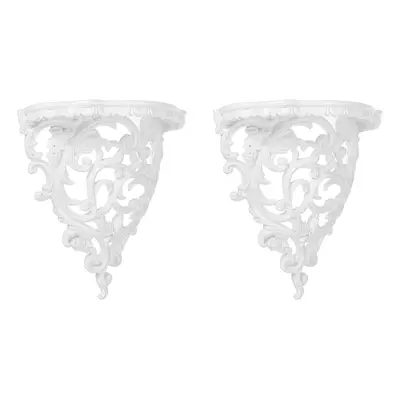 2X Baroque Style Decorative Shelves for Living Room Flowers Wall Hanging Storage Rack Small