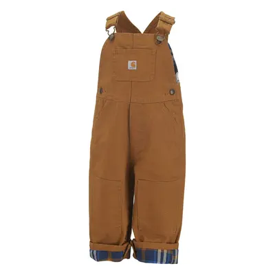 Carhartt Baby Boys' Canvas Overall Flannel Lined, Brown, Months