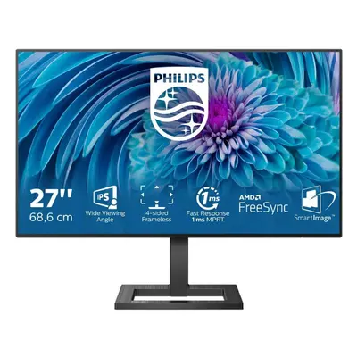 Philips Monitors 272E2FA - Inch FHD Monitor, 75Hz, 1ms, IPS, AMD FreeSync, Speakers, Flickerfree