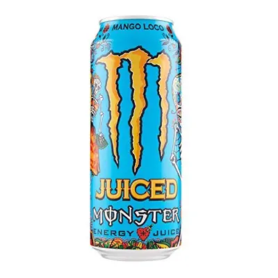 24x Monster Energy Juiced Mango Loco Energy Drink Mixture of Exotic juices 500ml Non-Alcoholic D