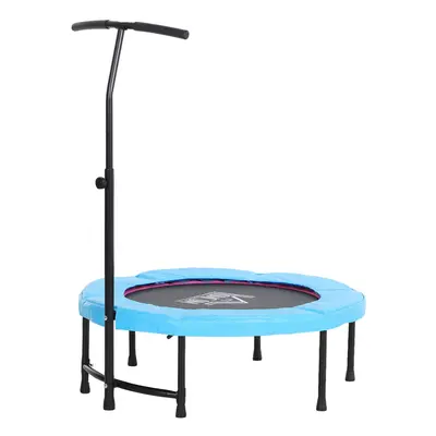 HOMCOM 40'' Mini Trampoline Adult Rebounder Jumper w/ Handle Fitness Blue