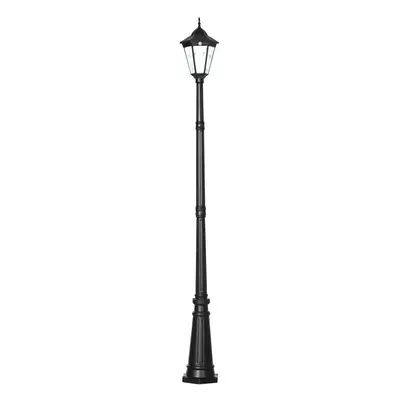 Outsunny 2.4m Garden Lamp Post Light LED Solar Powered Patio Path Lighting Lamp