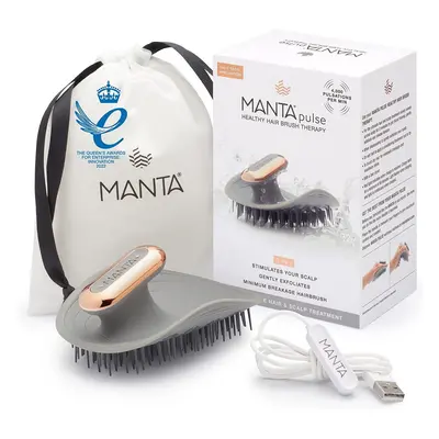 Manta Pulse Healthy Hair Brush Therapy in GREY