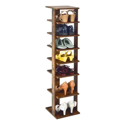 110 cm Narrrow 7-Tier Shoe Rack Tower Organiser with Removable Shelves