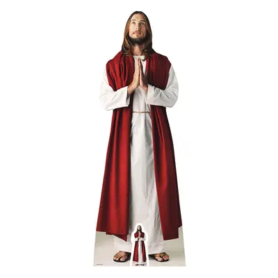 Jesus Christ Lifesize Cardboardcut Out with Free Mini Cut Out of Cardboard, cardboard, Multi-Col