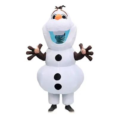 White Snowman Inflatable Costume Suit Cosplay Adult Costume Christmas Party Dress