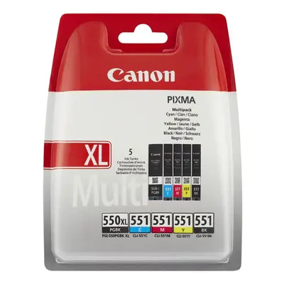 CANON PGI-550XL/CLI-551 Cyan, Magenta, Yellow & Black Ink Cartridges - Multipack