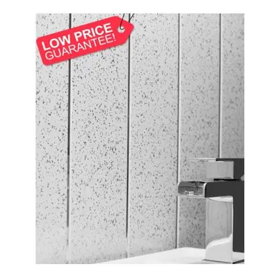 4 x White Sparkle Silver STrip 200mm x 2.7M x 6mm PVC Wet Wall Panel