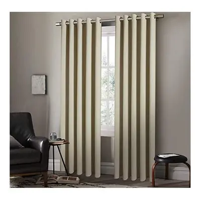 Blackout Curtain Pair Heavy Insulated Thermal Blackout Curtains Ring Top Eyelet Room Darkening C