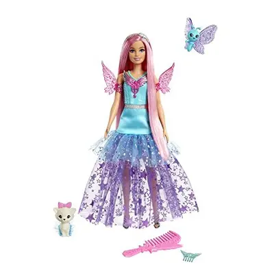 Doll with Two Fairytale Pets and Fantasy Dress, Barbie âMalibuâ Doll from Barbie A Touch of 