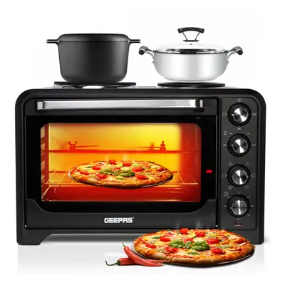 Geepas 38L Mini Oven & Grill with Double Hotplate