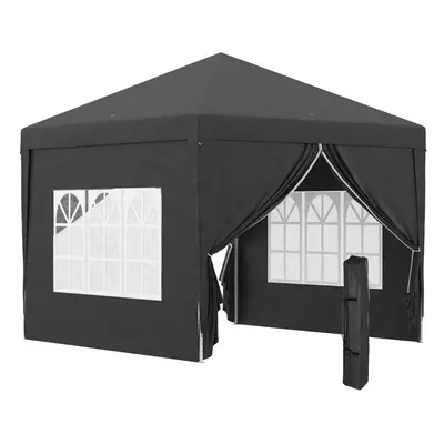 Outsunny 3mx3m Pop Up Gazebo Party Tent Canopy Marquee with Storage Bag Black