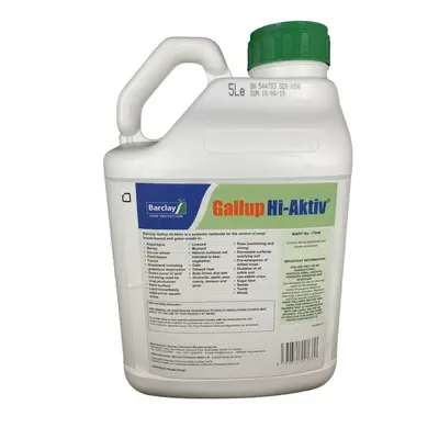 5 Litre GALLUP HI-ACTIV Strongest Ind Strength Glyphosate 490g/L Weed Killer