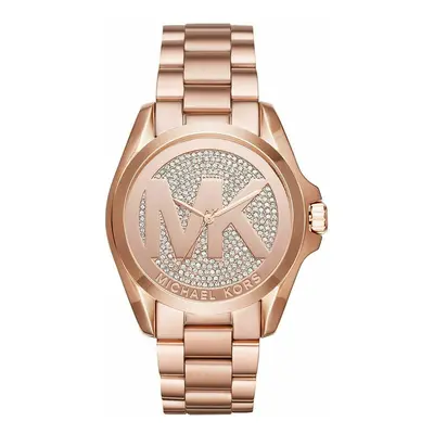 Michael Kors Bradshaw Ladies Watch MK6437Â¦MK Logo Crystal Pave DialÂ¦Rose Strap