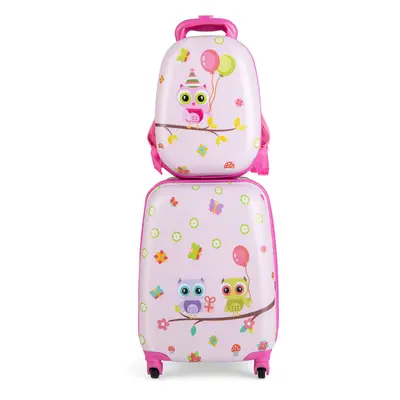 2Pcs 12" 16" ABS Kids Suitcase Backpack Luggage Set School Travel Lightweight