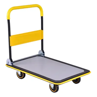 Folding Push Cart Dolly Moving Hand Truck Rolling Flatbed Cart Truck